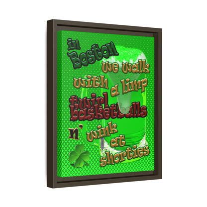 celtics logo - framed canvas art (logo green)