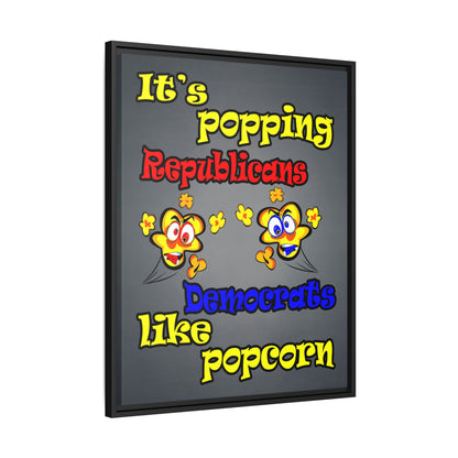popping like popcorn - framed canvas art (grey-light grey)