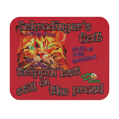 schrodinger's cat - Mouse Pad (Rectangle) (dark red)