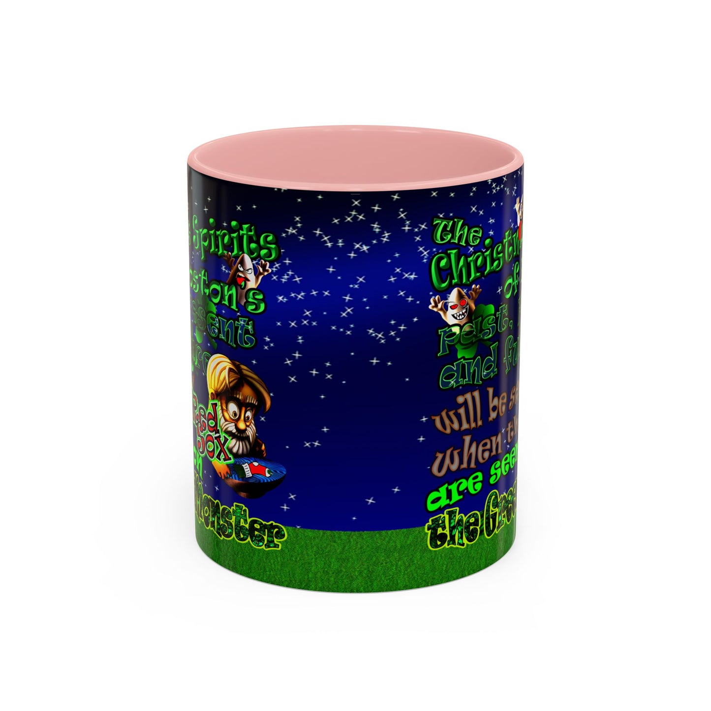 christmas spirits of boston - Accent Mug ('snoops' background)