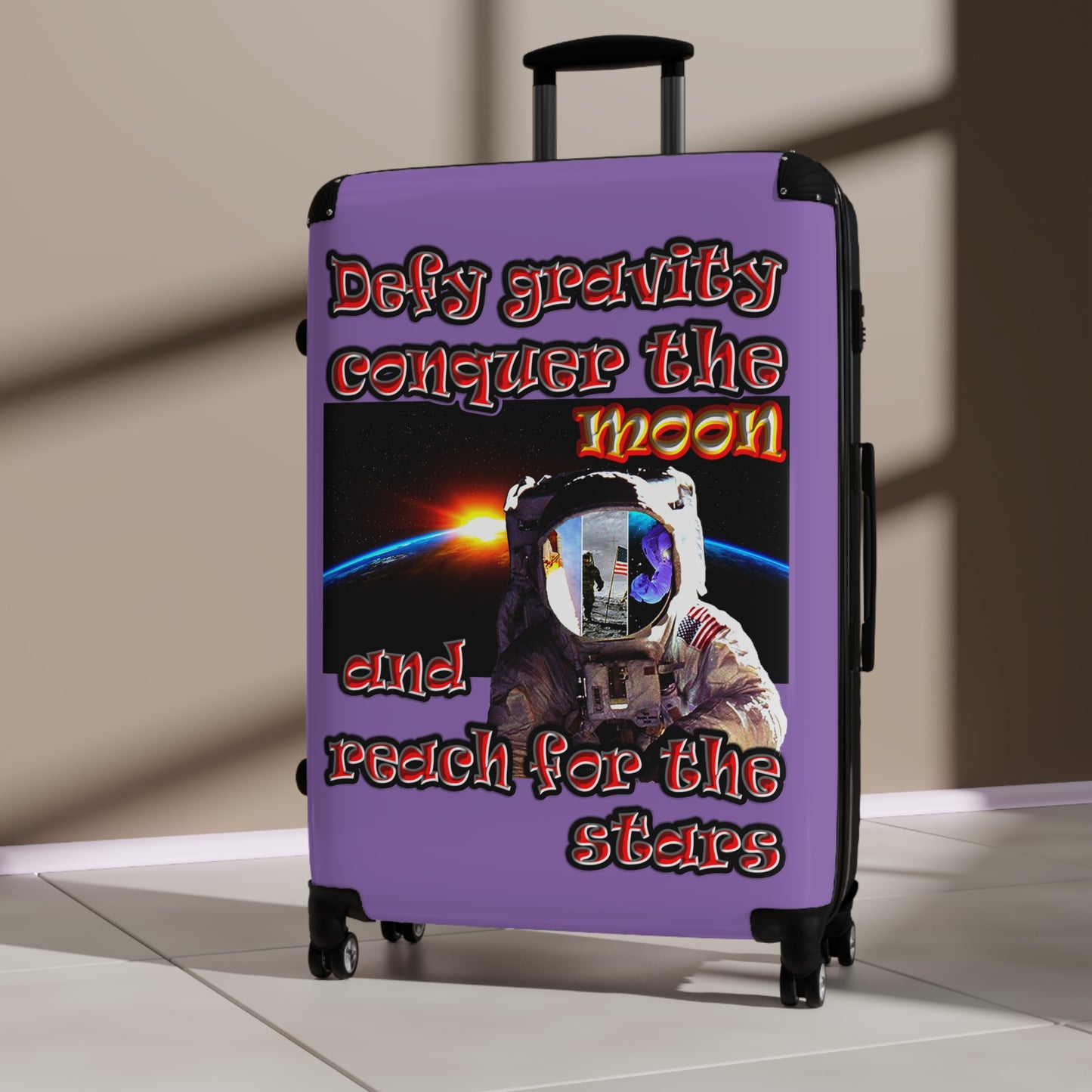 defy conquer reach - Suitcase (light purple)