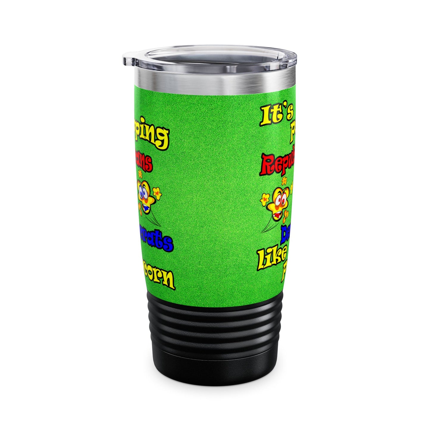 popping like popcorn - Ringneck Tumbler, 20oz (green turf)