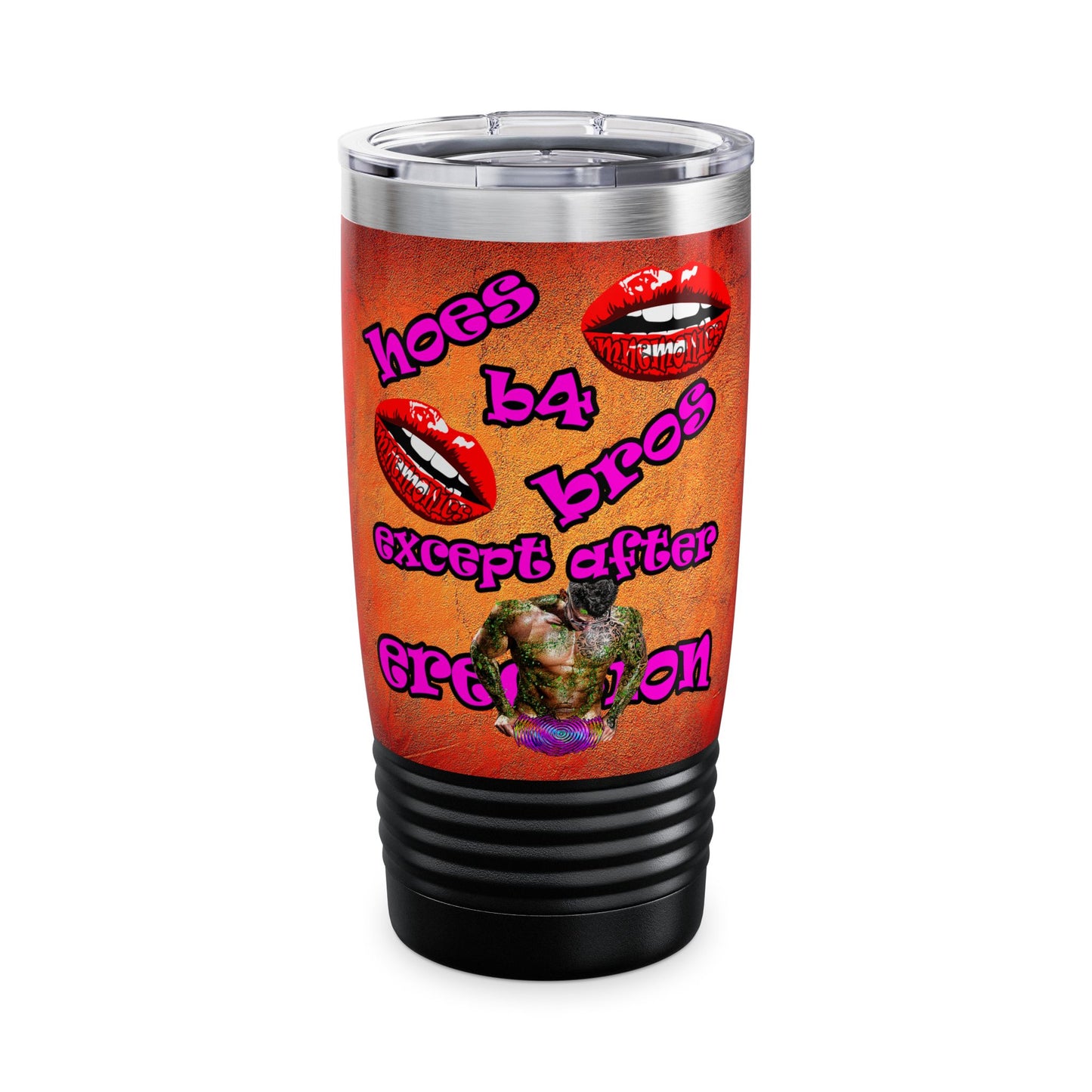 hoes b4 bros - Ringneck Tumbler, 20oz (burnt orange)