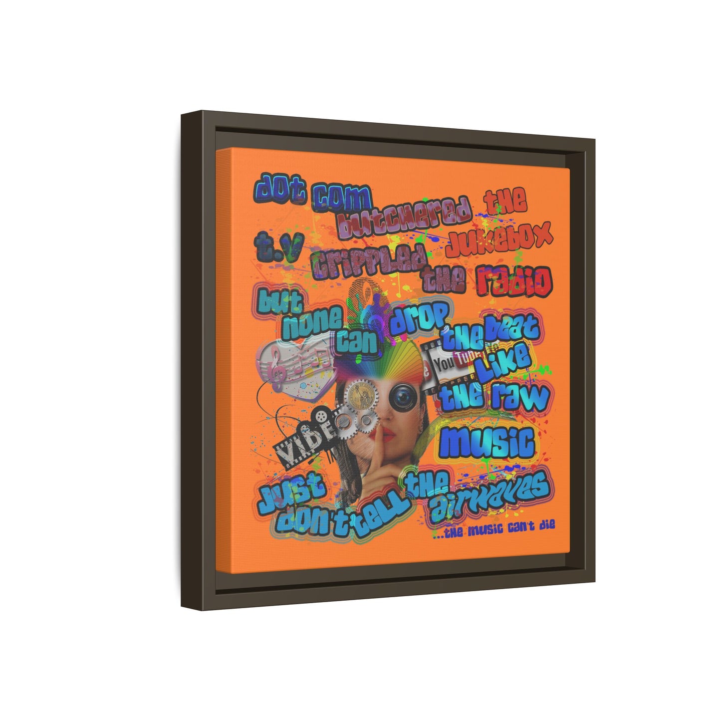 drop the beat - framed canvas art (crusta)
