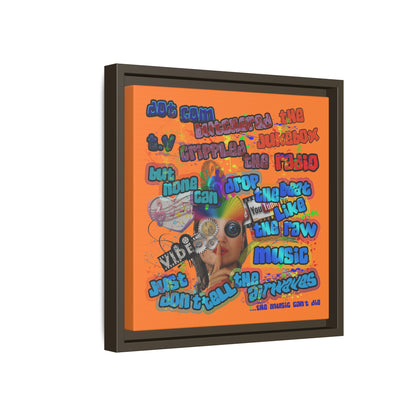 drop the beat - framed canvas art (crusta)