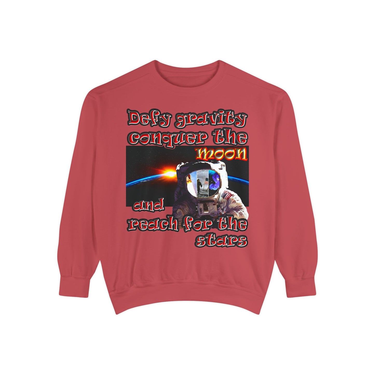 defy conquer reach - Unisex Garment-Dyed Sweatshirt