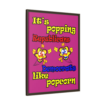 popping like popcorn - framed canvas art (pink)