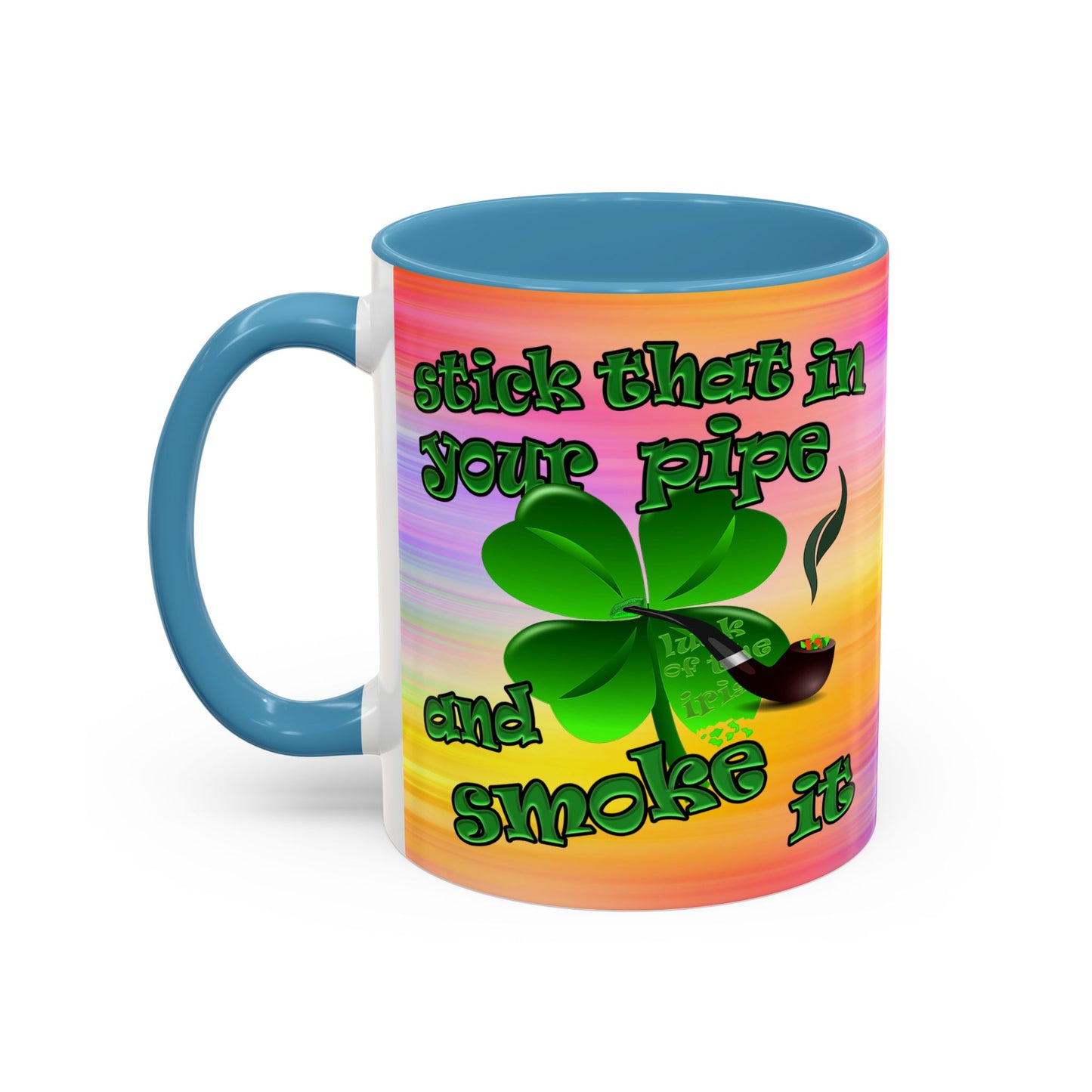 celtics logo - Accent Mug (color blur)