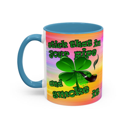 celtics logo - Accent Mug (color blur)