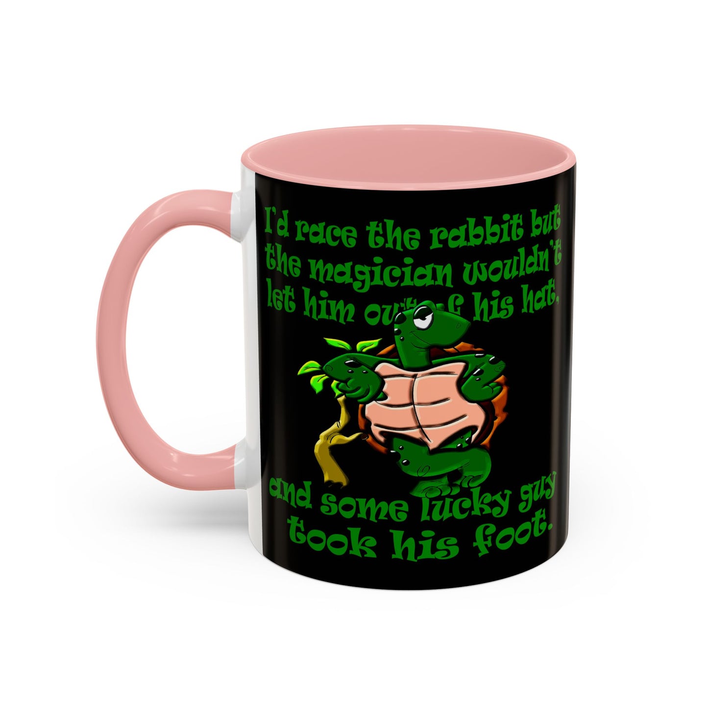 turtle race - Accent Mug (black)