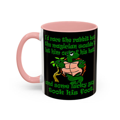 turtle race - Accent Mug (black)