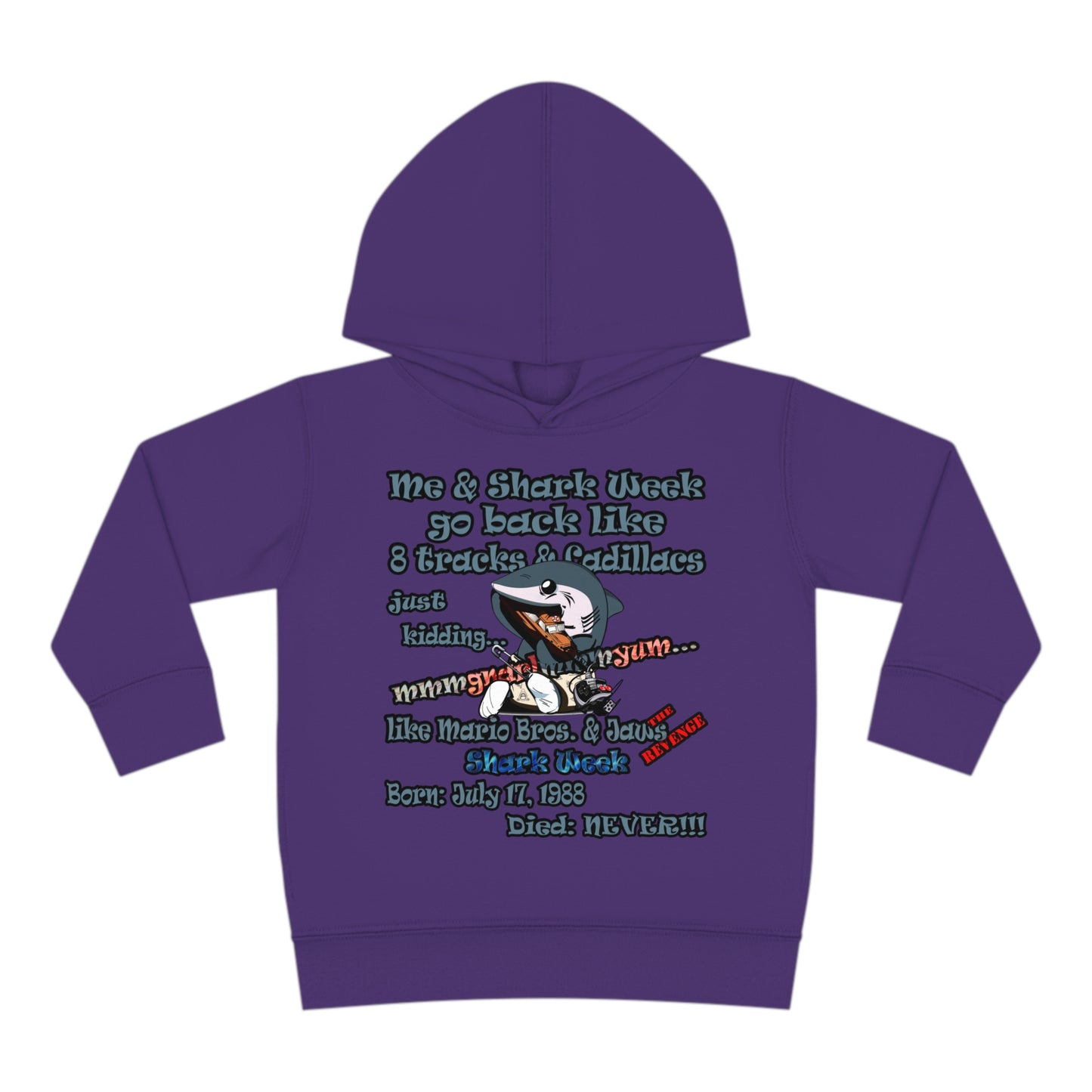 shark week - Toddler Pullover Fleece Hoodie