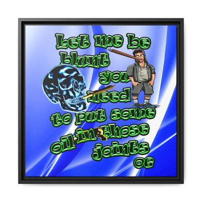 og - framed canvas art (blue-white wave)