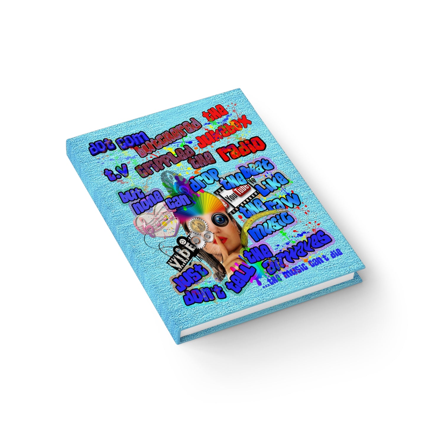 drop the beat - journal-blank (faded blue)