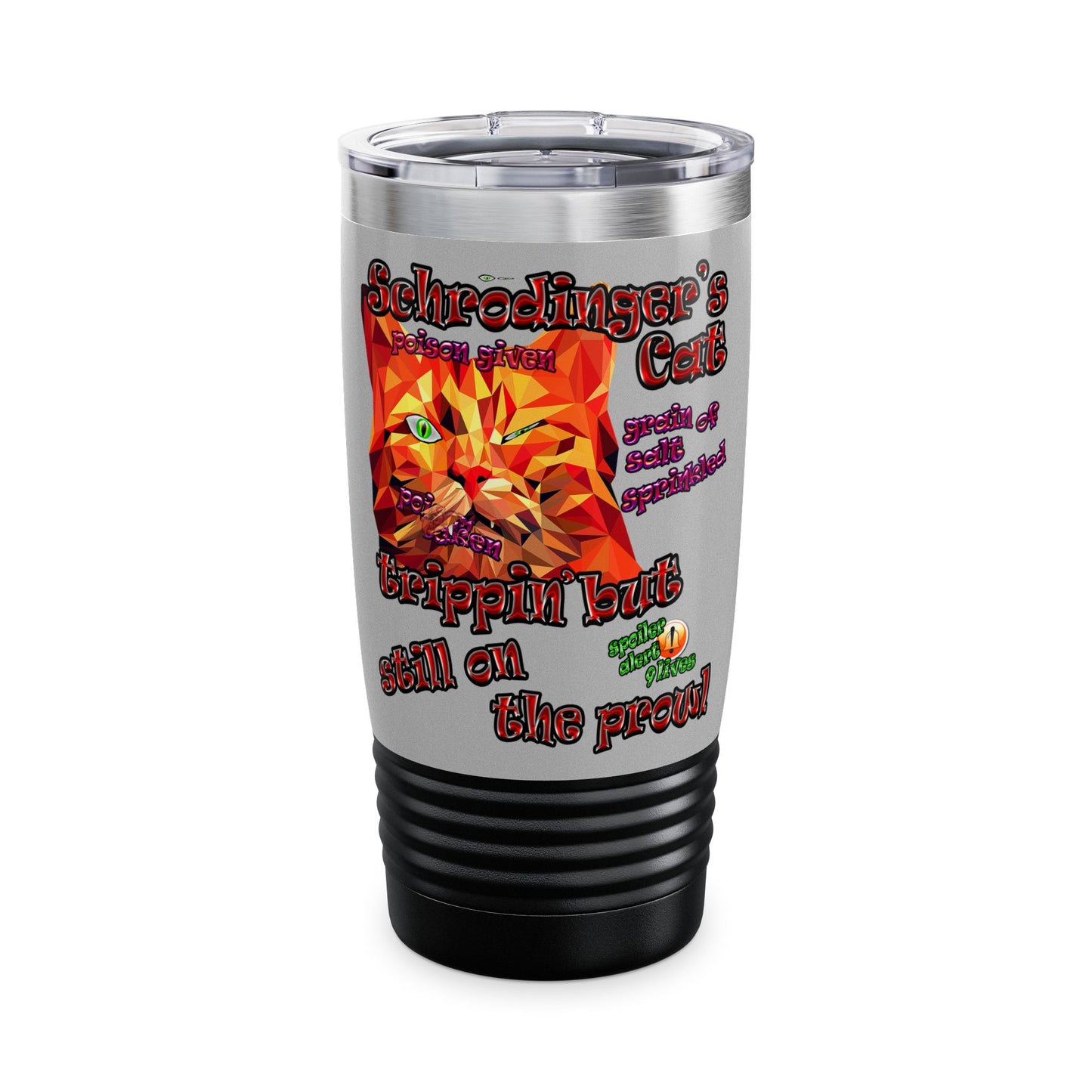 schrodinger's cat - Ringneck Tumbler, 20oz (light grey)