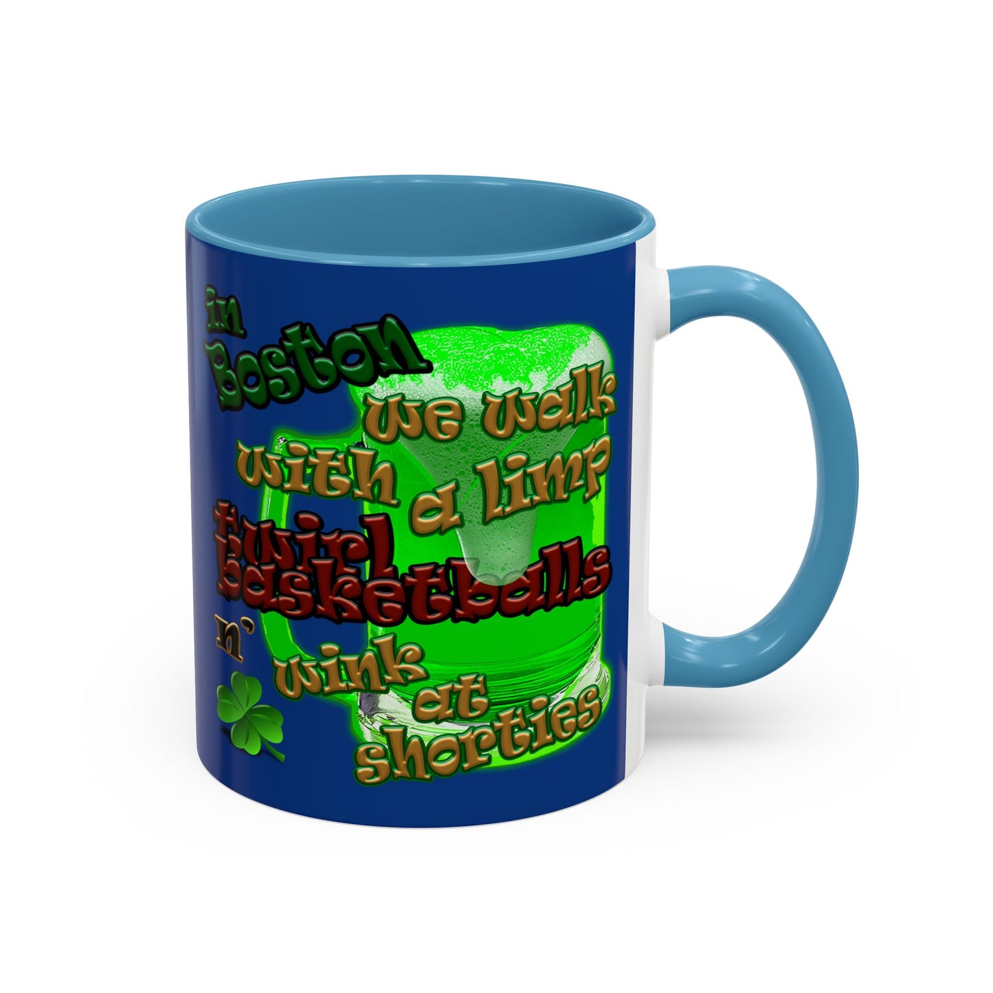 celtics logo - Accent Mug (dark blue)