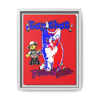 tag that - framed canvas art (red)