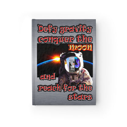 defy conquer reach - journal-blank (brushed nickel)