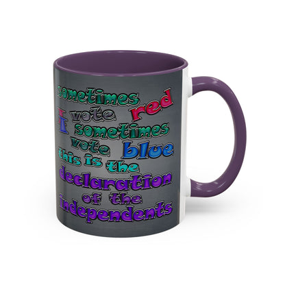 declaration of the independents - Accent Mug (grey-light grey)