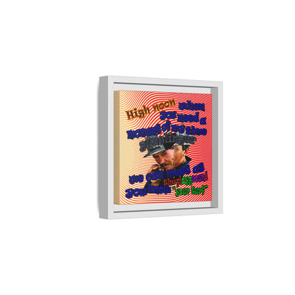 high noon - framed canvas art (yellow-orange wave)