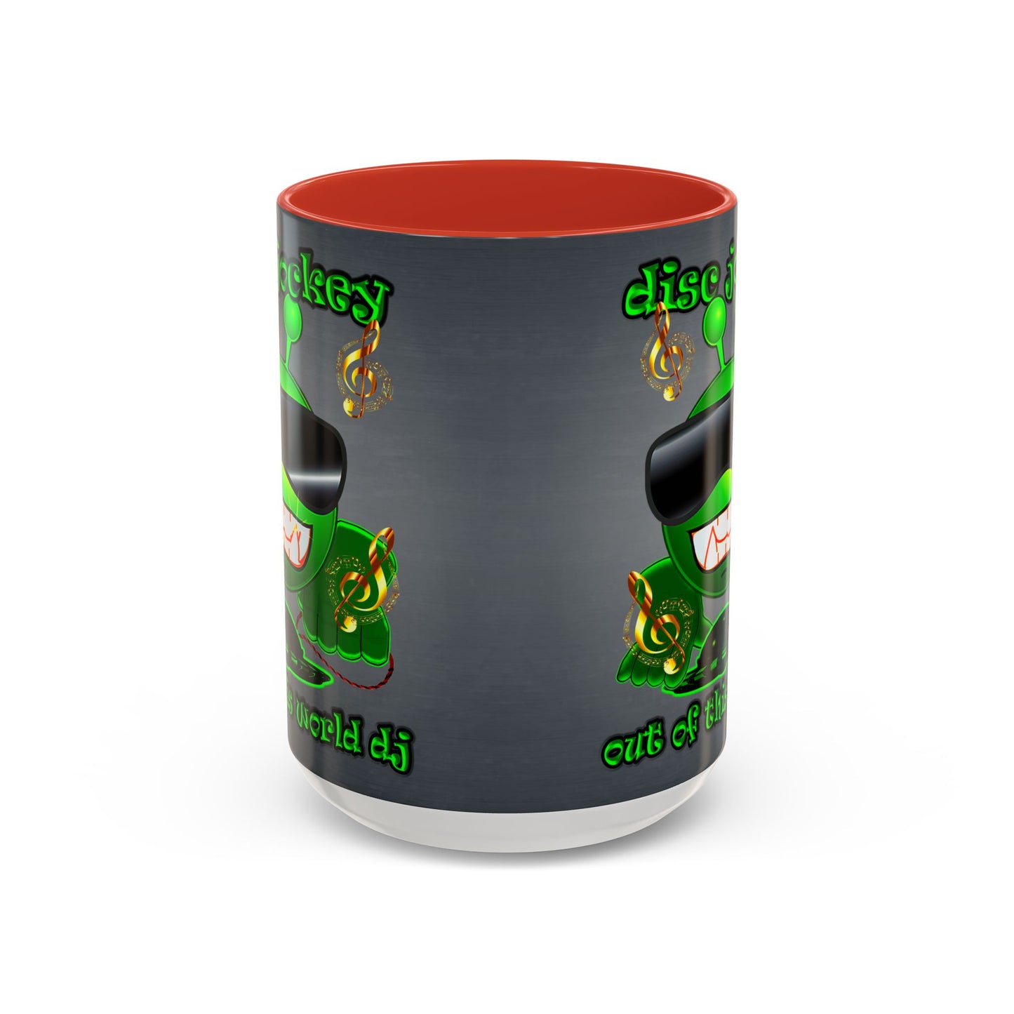 disc jockey - Accent Mug (grey-light grey)