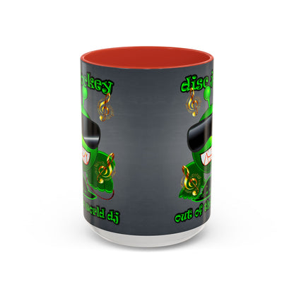 disc jockey - Accent Mug (grey-light grey)