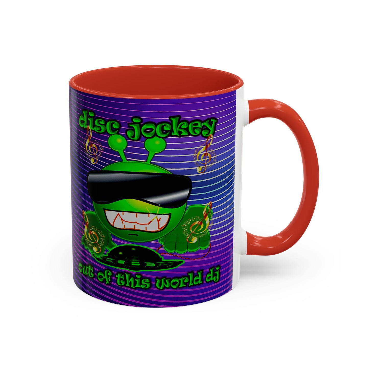 disc jockey - Accent Mug (purple wave)