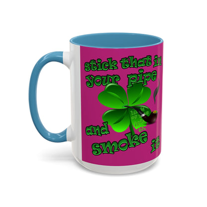 celtics logo - Accent Mug (pink)