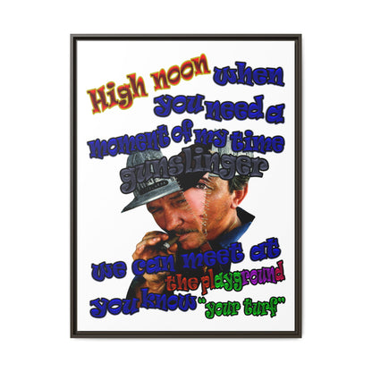 high noon - framed canvas art (white)