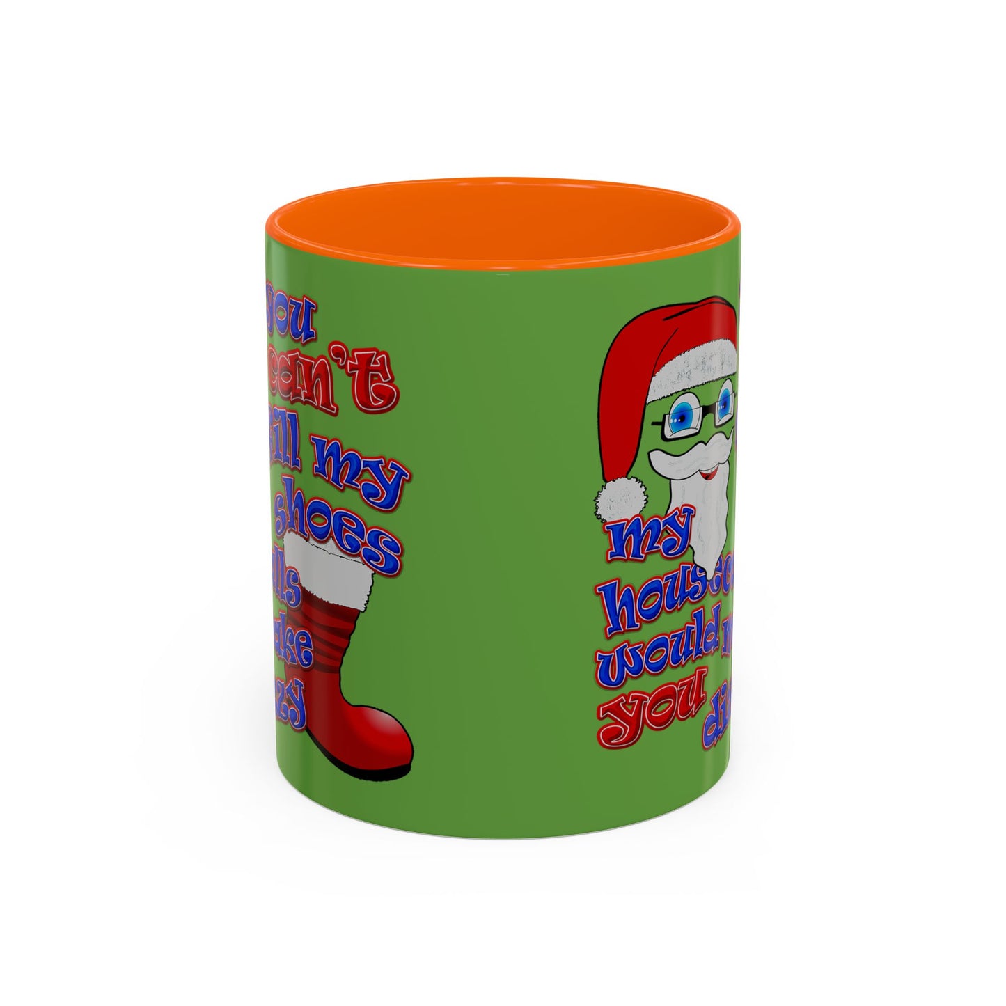 santa's shoes - Accent Mug (green)