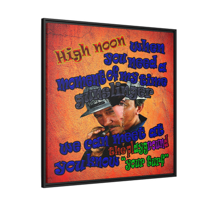 high noon - framed canvas art (burnt orange)