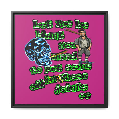 og - framed canvas art (pink)