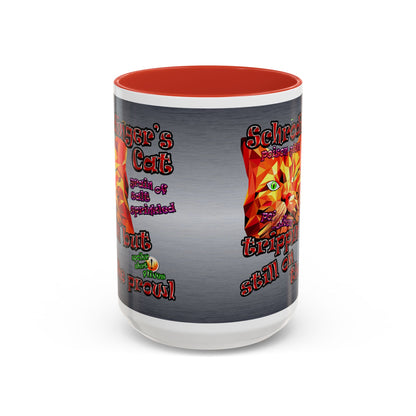 schrodinger's cat - Accent Mug (brushed nickel)