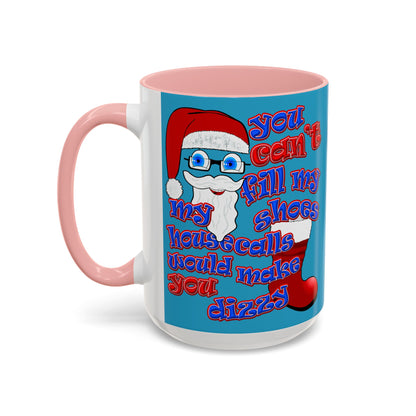 santa's shoes - Accent Mug (turquoise)