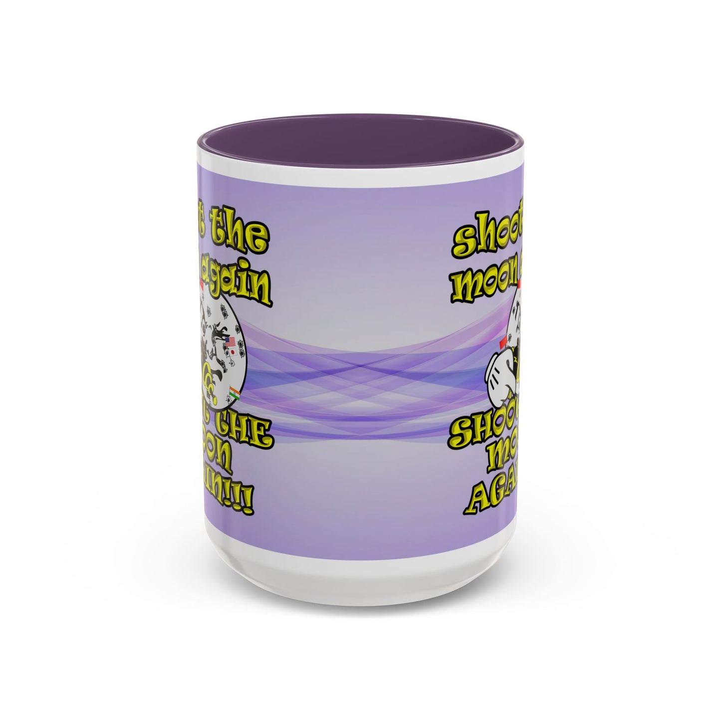 shoot the moon again - Accent Mug (light blue-pink wave)