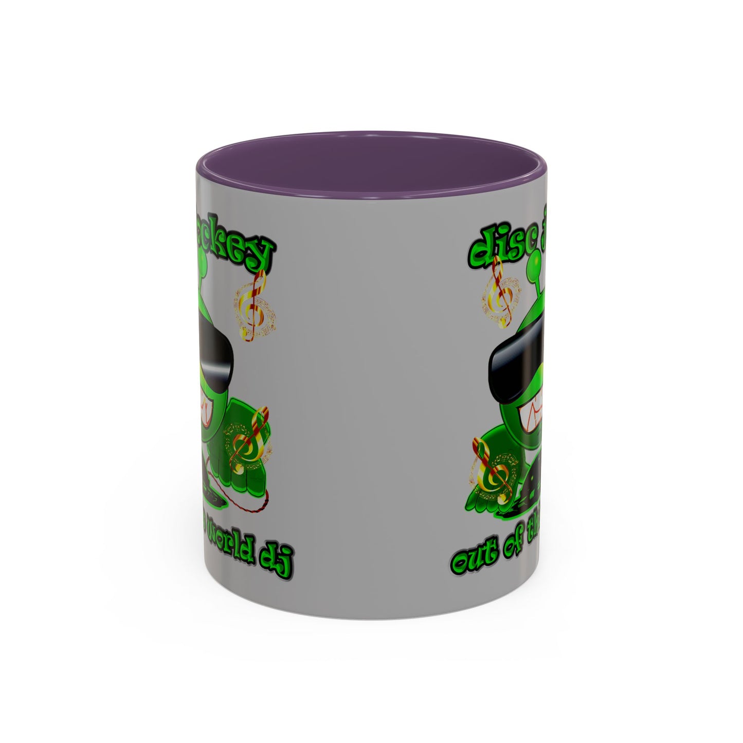 disc jockey - Accent Mug (light grey)