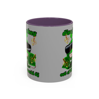 disc jockey - Accent Mug (light grey)