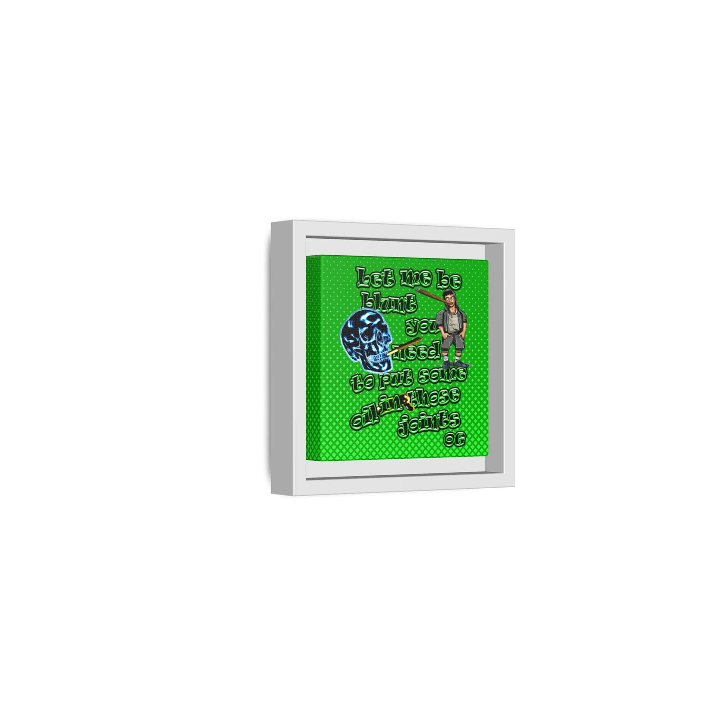 og - framed canvas art (logo green)
