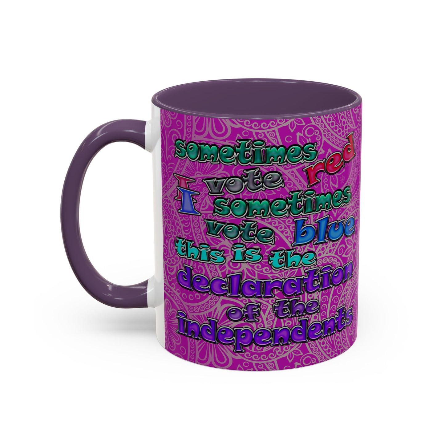 declaration of the independents - Accent Mug (pink swirl)
