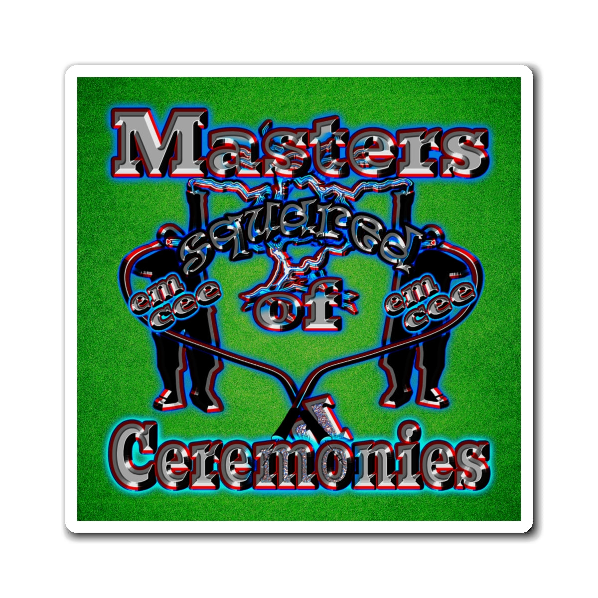 em cee squared - Magnets - (green turf)