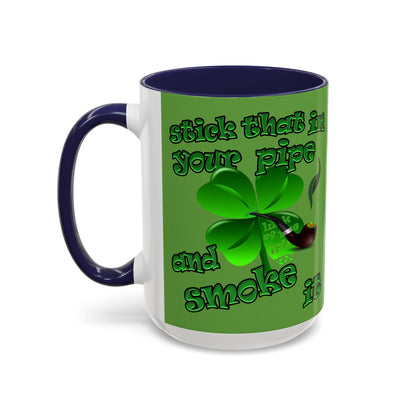 celtics logo - Accent Mug (green)