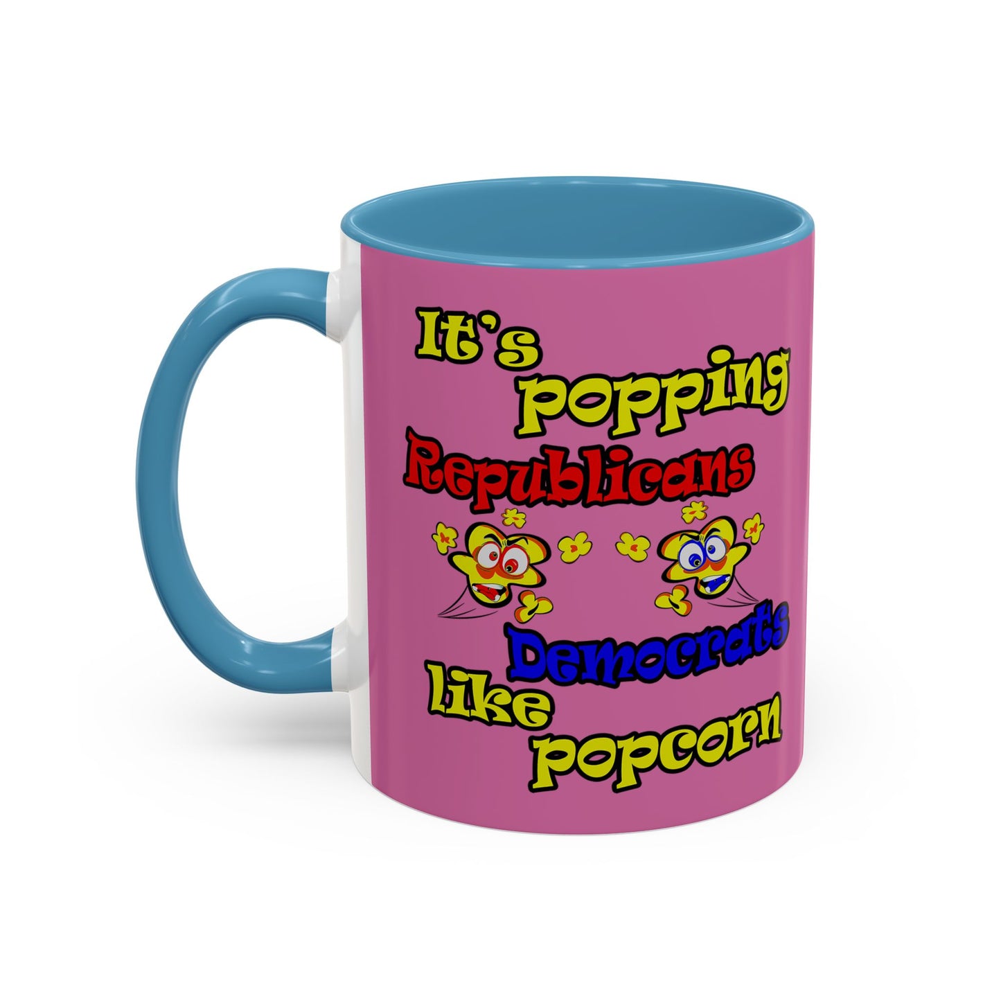 popping like popcorn - Accent Mug (light pink)