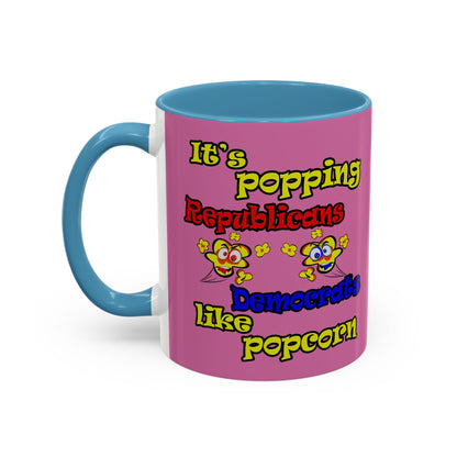 popping like popcorn - Accent Mug (light pink)
