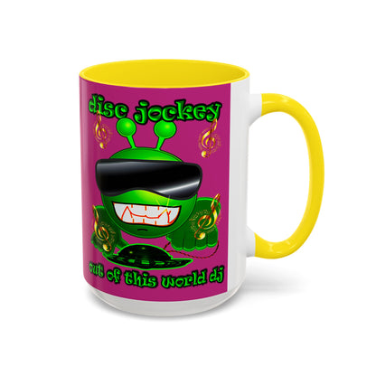 disc jockey - Accent Mug (pink)