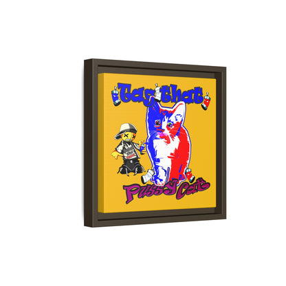 tag that - framed canvas art (yellow)