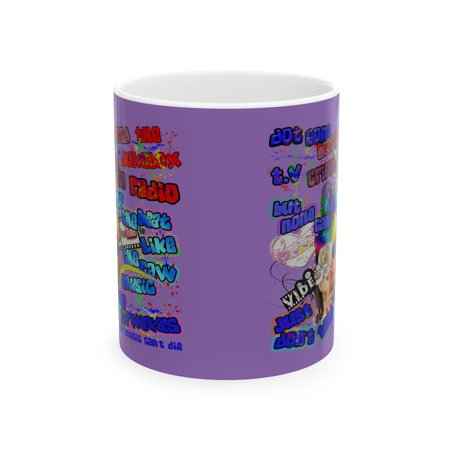 drop the beat - White Mug (light purple)