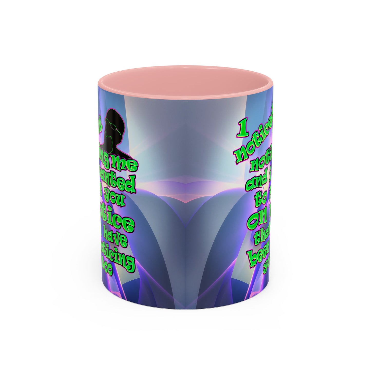 noticed you noticing - Accent Mug (grey-pink wave)