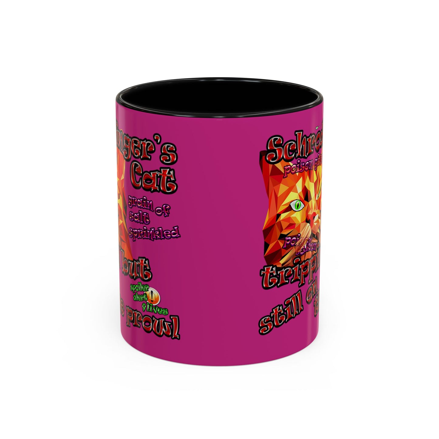 schrodinger's cat - Accent Mug (pink)