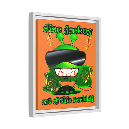 disc jockey - framed canvas art (crusta)