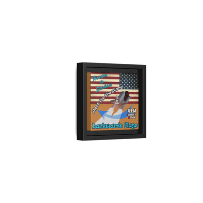 shoot for the stars - framed canvas art (light brown)